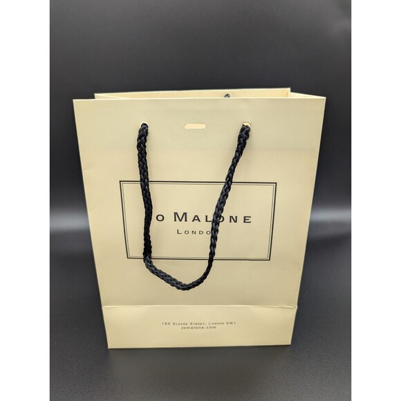 Jo Malone London EMPTY Paper Gift Bag Ivory with Black Handle 7” x 3.5” x 9” EUC - Picture 3 of 7